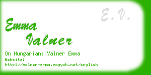 emma valner business card